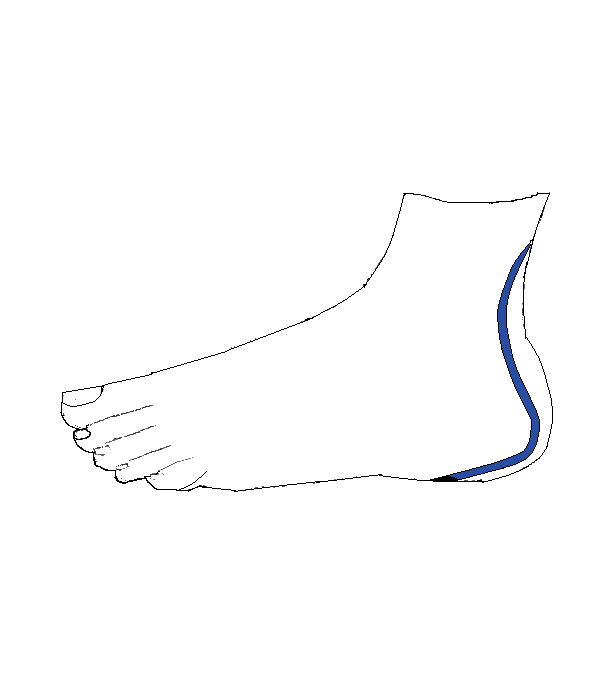 Ülőideg. Bal lábfej külső