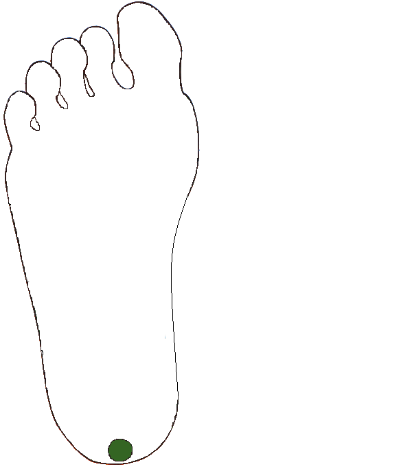 Kálcium pont. Jobb talp