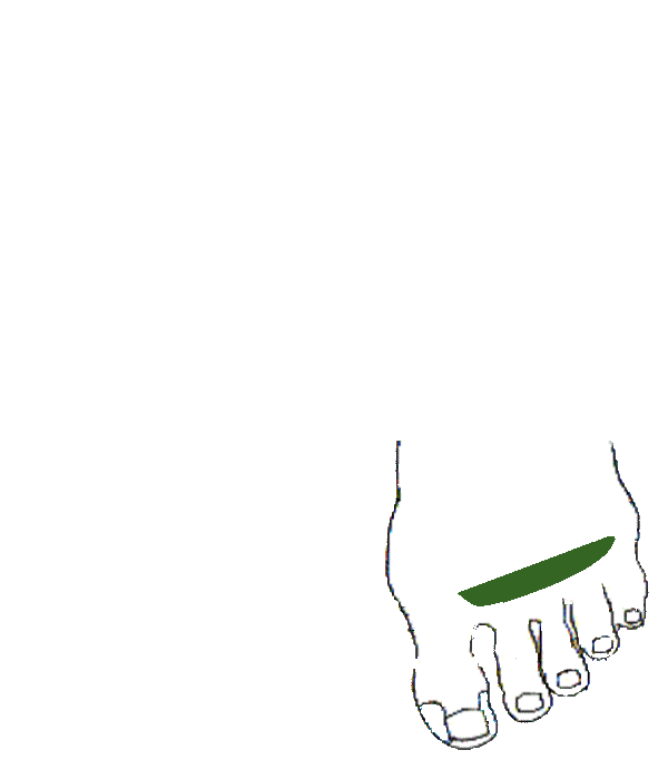 Vállöv. Bal lábfej